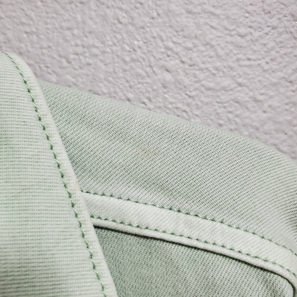 Pastel Mint Green Jean Jacket Plus Size 1x - Picture 7 of 7